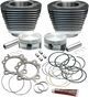 S&S Cycle Cylinder & Piston Replacement Kit for 106" Stroker Engine - Black (Part #910-0203)