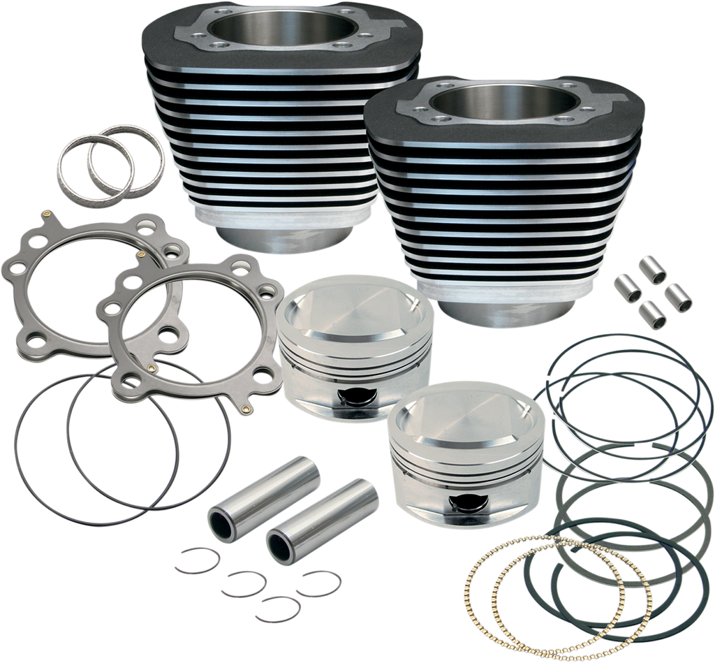 S&S Cycle 95" Big Bore Cylinder Kit, Wrinkle Black, Twin Cam – 910-0204