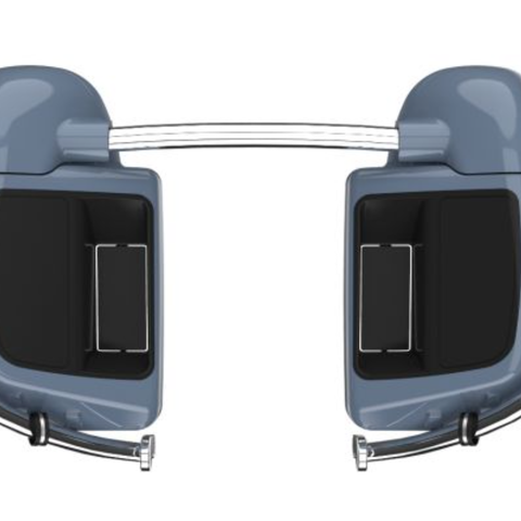 Advanblack RUSHMORE LOWER VENTED FAIRINGS FOR HARLEY DAVIDSON 2014+ TOURING - Gun Ship Gray - Team Dream Rides