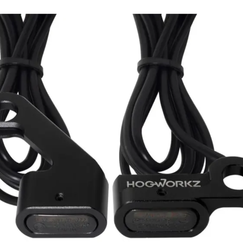 HOGWORKZ Harley Dyna/Softail/Sportster LED Handlebar DRL / Turn Signals | Black - Team Dream Rides