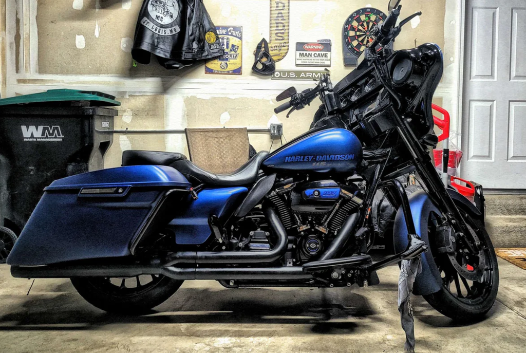 Sharkroad Black 2 into 1 Exhaust System 4" Muffler for 1995-2016 Harley Touring - Team Dream Rides