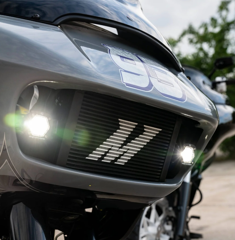 LSFABWORKS Road Glide Oil Cooler Kit - Quad S1 - Black - Team Dream Rides