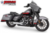 FREEDOM PERFORMANCE HARLEY TOURING 2-INTO-1 TURNOUT/SIDEDUMP FULL SYSTEM - Slash Chrome End Cap - Team Dream Rides