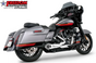 FREEDOM PERFORMANCE HARLEY TOURING 2-INTO-1 SHORTY Chrome - End Cap Combat Chrome - Team Dream Rides