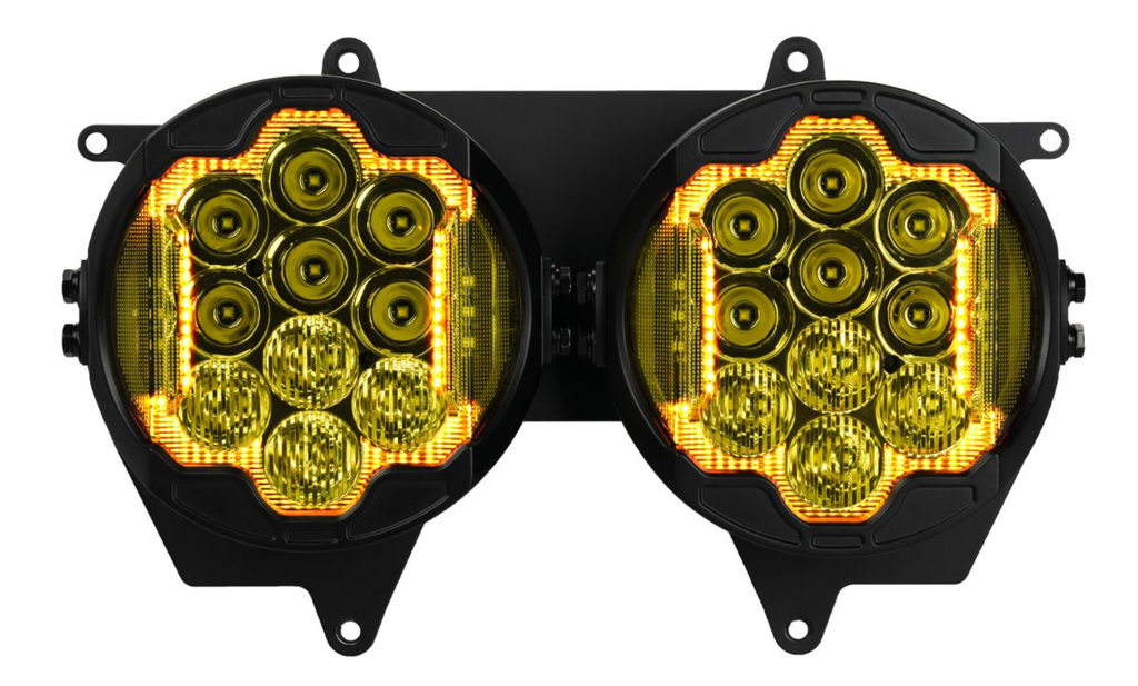 HOGWORKZ Goldtooth Performance LED Headlight for Harley Road Glide '15-'25 & Amp Bracket - Team Dream Rides