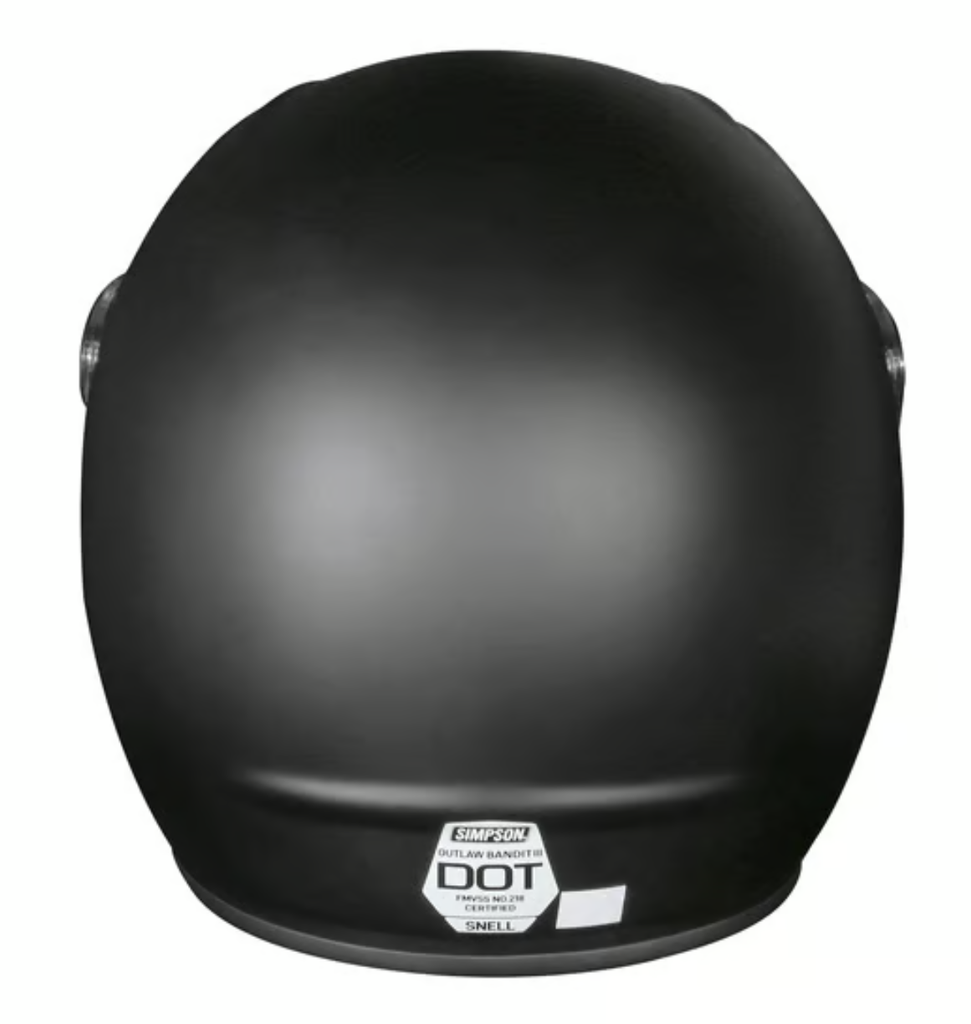 SIMPSON MOTORCYCLE OUTLAW BANDIT 3 HELMET - Flat Black - Team Dream Rides