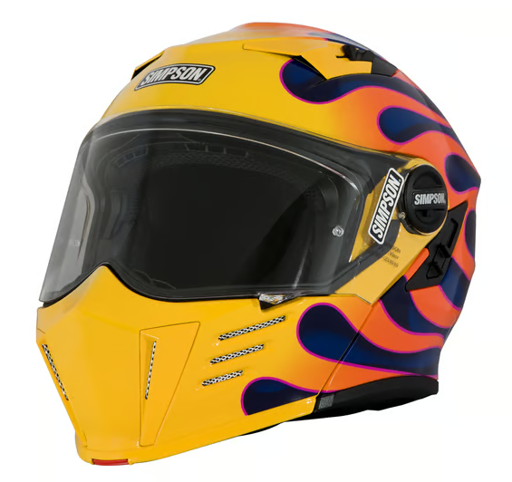 Simpson Motorcycle Mod Bandit Helmet - Wildfire Yellow - Team Dream Rides
