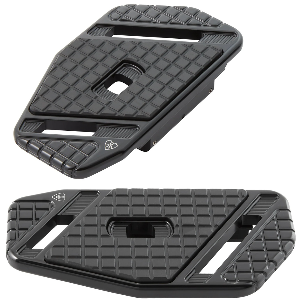 Arlen Ness Speedliner Passenger Floorboards For Harley Touring 1984-2026 - Black - Team Dream Rides