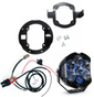 Low Rider ST LP6 Headlight No Cutting Bracket Combo Kit - Bracket & Harness with White LP6 - Blue Backlit LP6's - Team Dream Rides