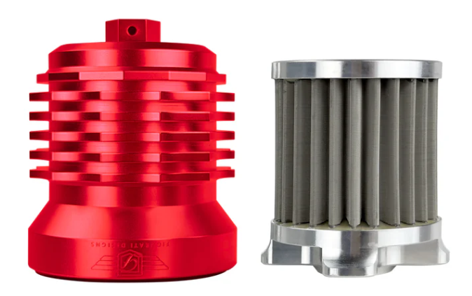 Figurati Designs Performance Magnetic Oil Filter for Harley-Davidson All Models (1984-2026) - Red - Team Dream Rides