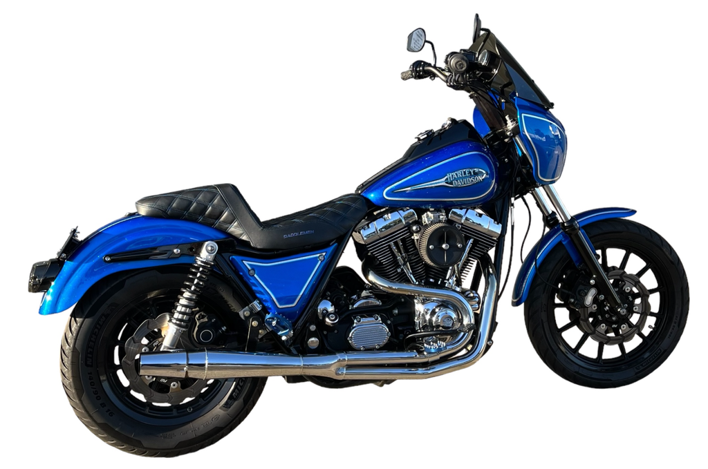 THUNDERHEADER 1016 – 1987 – 2000 FXR – Fits w/Center Controls – Chrome with Heatshields - Team Dream Rides