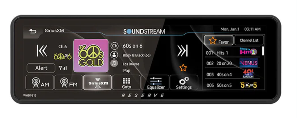Soundstream Reserve WHD.9813 Plug-N-Play Multimedia Head Unit For 1998–2013 Harley Davidson Touring Series Motorcycles ( WHD9813 )