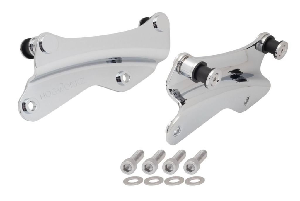 HogWorkz Chrome 4-Point Docking Hardware Kit for Harley Touring '14-'26 w/ Chrome Covers