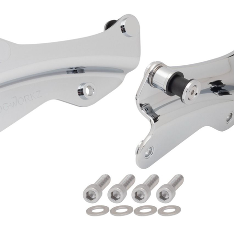 HogWorkz Chrome 4-Point Docking Hardware Kit for Harley Touring '14-'26 w/ Chrome Covers