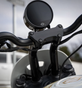 Bung King 2022- Current Nightster Handlebar Riser with Gauge Mount 10" No Pullback Internal Wire Wrinkle Black Digital Gauge