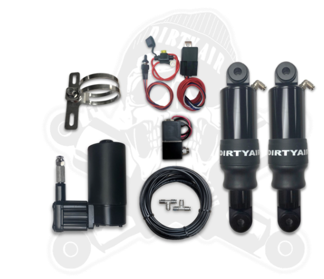 DIRTY AIR Basic Rear Air Suspension System - Standard 2000-08 White Gauge Raw