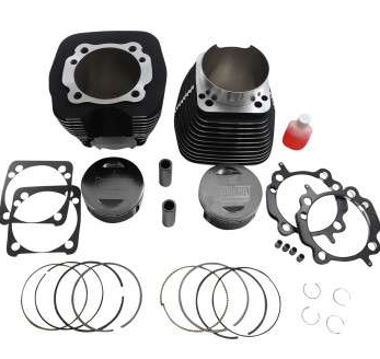 Revolution Performance 131″ Twin Cam Monster Big Bore Kit – Black with Highlighted Fins