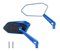 Advanblack FireBlade Carbon Fiber Performance Mirrors – For Harley-Davidson & Indian (Forged Carbon / Billet Aluminum) - Blue