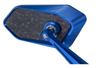 Advanblack FireBlade Carbon Fiber Performance Mirrors – For Harley-Davidson & Indian (Forged Carbon / Billet Aluminum) - Blue