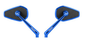 Advanblack Axion Performance Style Mirrors for Harley Davidson & Indian - Blue