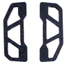Advanblack CARBONGRIP Forge Carbon Fiber Floor Boards for Harley Touring | Dual-Layer Forged Carbon w/ Billet Cleats & Easy Bolt-On Install - Blue