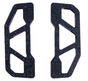 Advanblack CARBONGRIP Forge Carbon Fiber Floor Boards for Harley Touring | Dual-Layer Forged Carbon w/ Billet Cleats & Easy Bolt-On Install - Blue