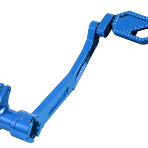 Advanblack CARBONGRIP Brake Pedal Kit for Harley Touring | Full CNC-Machined Aluminum | Adjustable Brake Arm w/ Multiple Position Settings - Blue