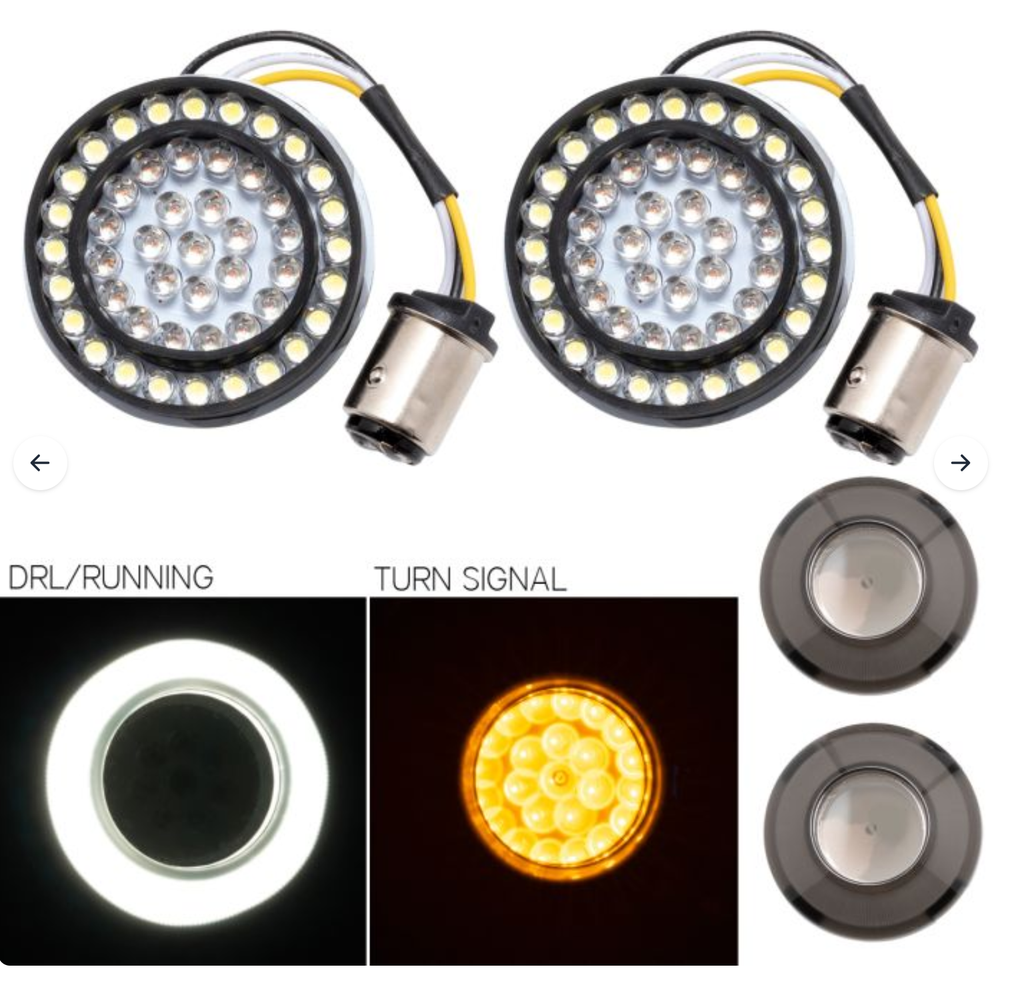 HOGWORKZ 7" HALOMAKER LED Front Turn Signals for Harley-Davidson | 1157 Base, Bullet Lens