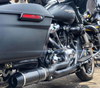 D&D M8 Harley Touring Bob Cat 2:1 Full Exhaust System - Black with Black Muffler - Team Dream Rides