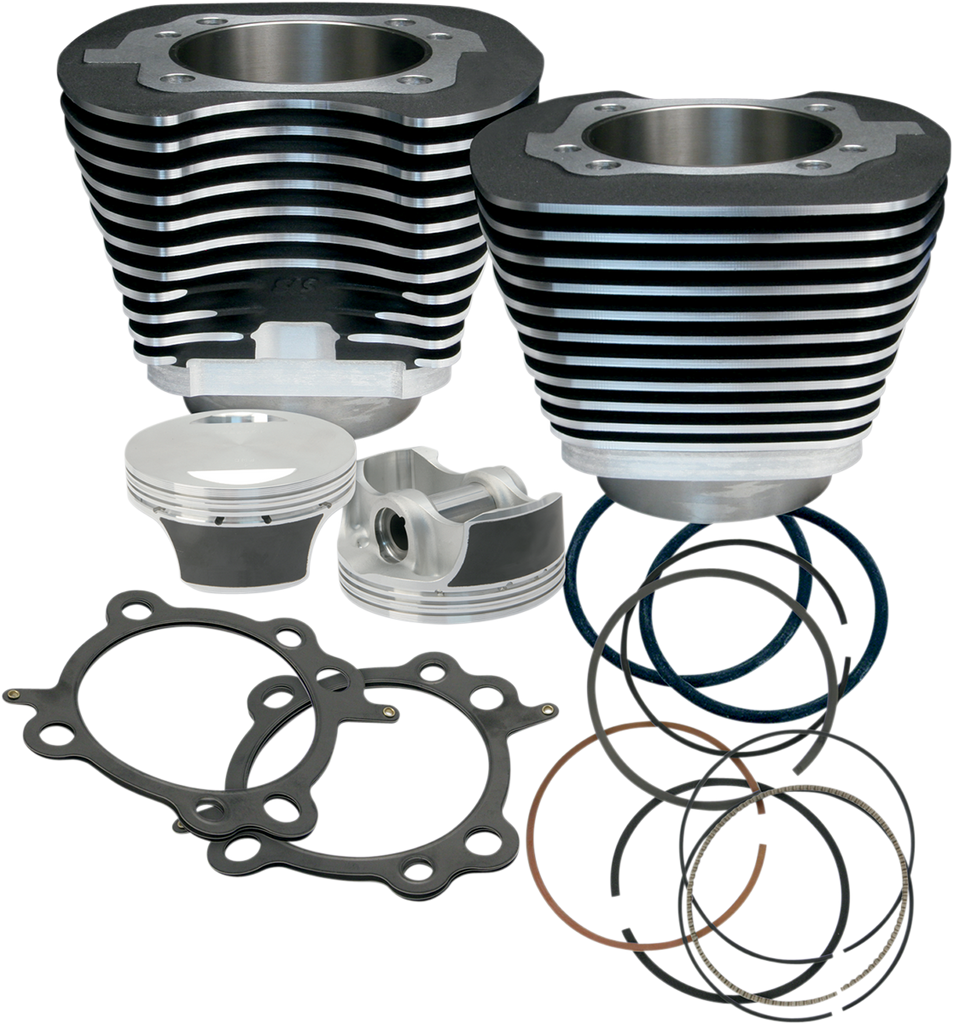 S&S Cycle 97" Big Bore Cylinder Kit - Wrinkle Black - Twin Cam 910-0205