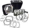 S&S Cycle 1250cc Sportster Cylinder Kit, 10.3:1 Compression, Wrinkle Black - 910-0691