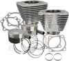 S&S Cycle 1200 cc Conversion Cylinder Kit for Harley Sportster Models - Silver, Part #910-0690