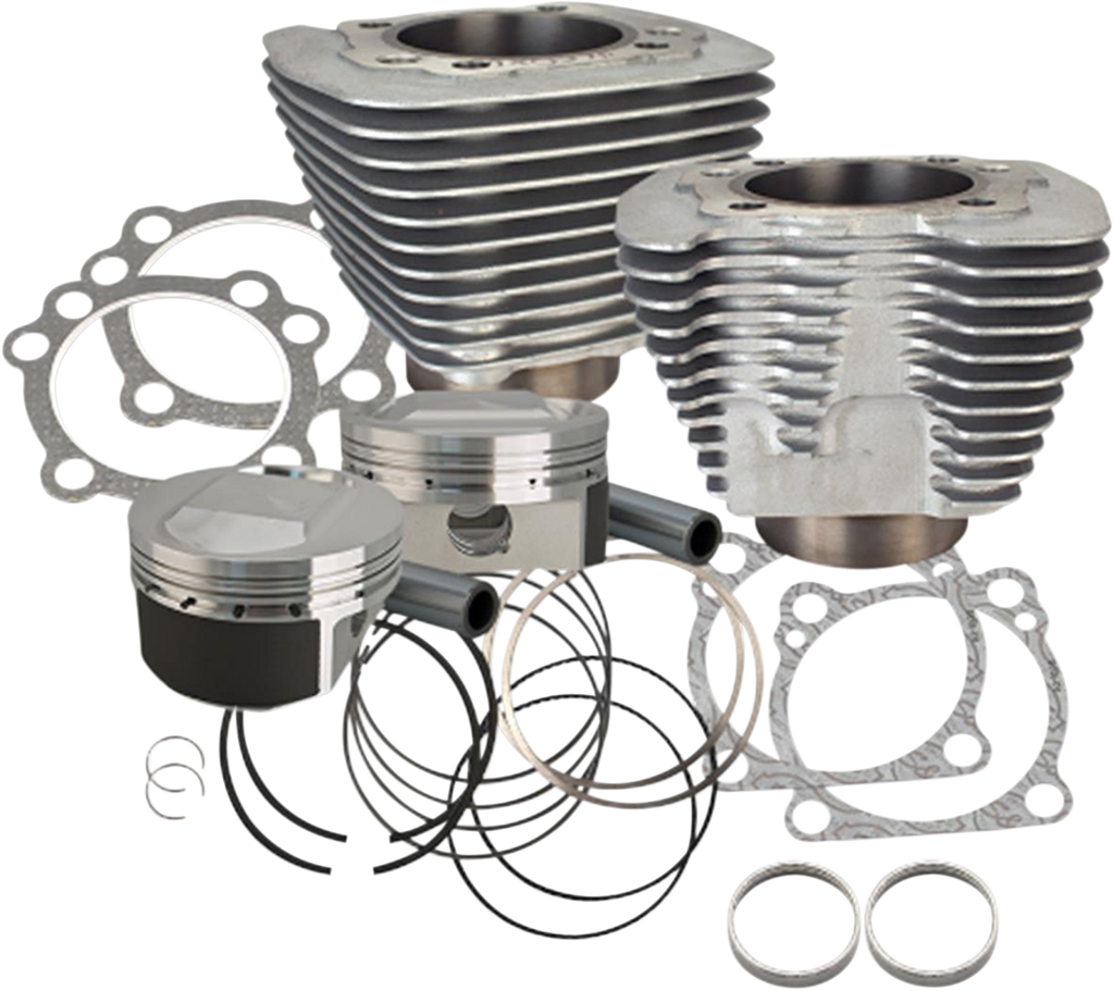 S&S Cycle 1200 cc Conversion Cylinder Kit for Harley Sportster Models - Silver, Part #910-0690