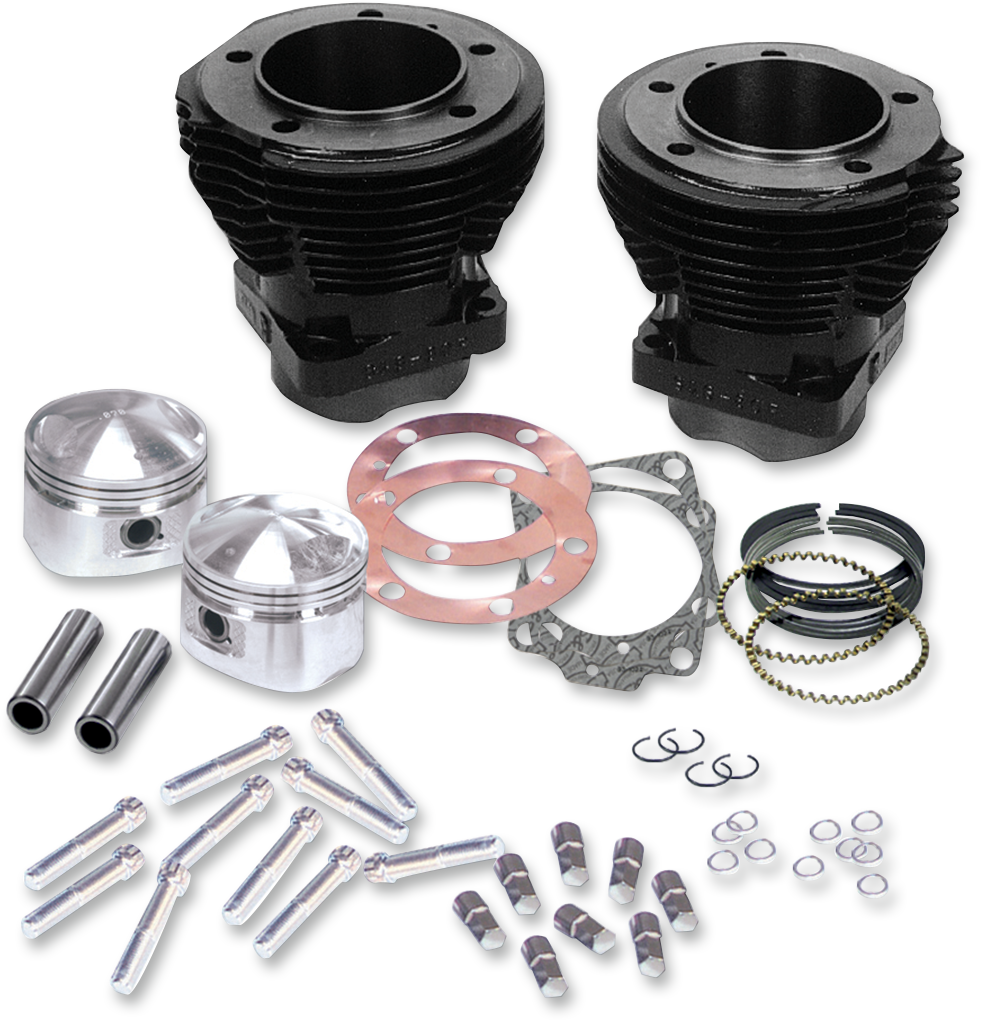 S&S Cycle 3-5/8" Big Bore Cylinder and Piston Kit 91-9001 for 88" Engines