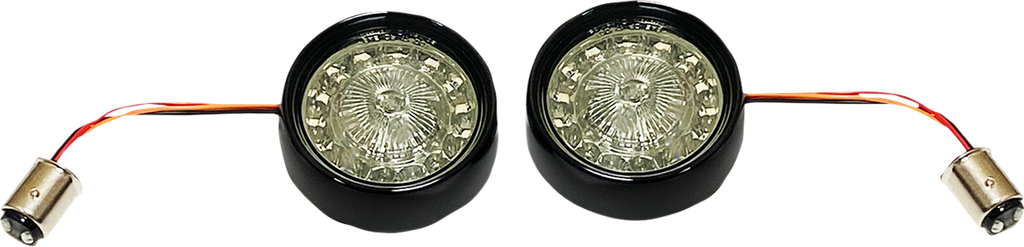 CUSTOM DYNAMICS PBBB-RR-1157BS Red/Smoke Turn Signal Insert with 12 Center Red LEDs