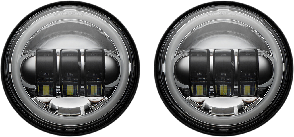 CUSTOM DYNAMICS 4-1/2" Passing Lamps - Chrome PG-45-C with ProGLOW™ Color Changing Halos