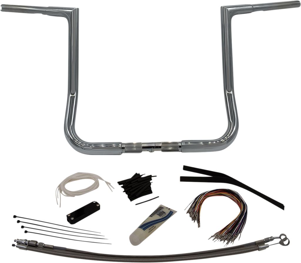 FAT BAGGERS INC. Handlebar Kit - Flat Top - 14" - Chrome 709114 - Team Dream Rides