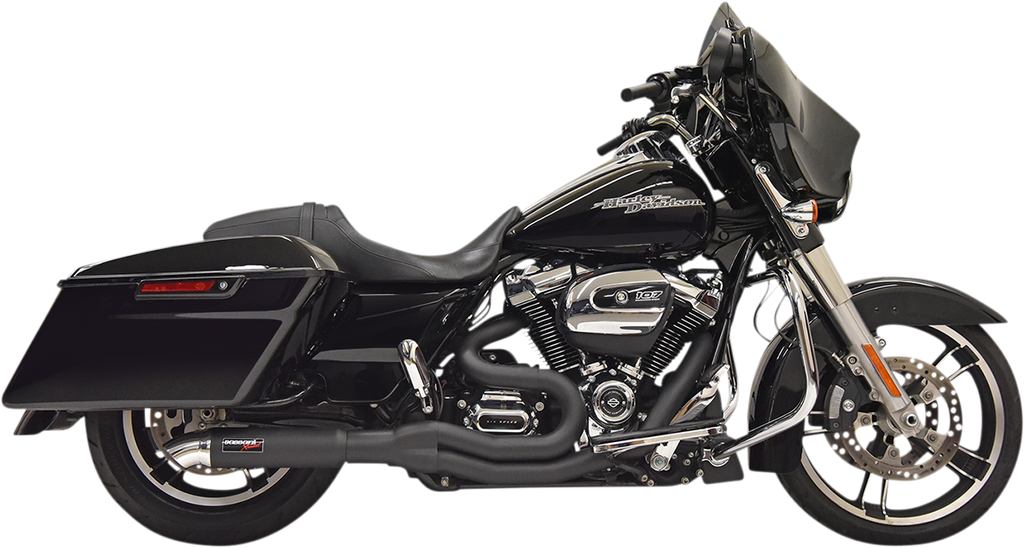 BASSANI XHAUST 2:1 Exhaust System with Black Finish, Part Number 1F88B