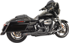 Bassani Xhaust Road Rage II 2-Into-1 Mid-Length Exhaust System with Black Finish - Part Number 1F72B