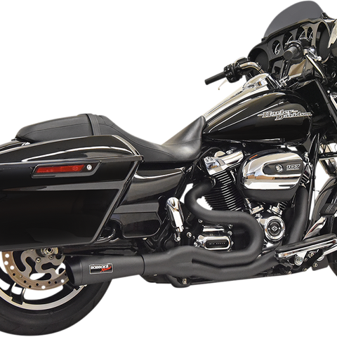 Bassani Xhaust Road Rage II 2-Into-1 Mid-Length Exhaust System with Black Finish - Part Number 1F72B