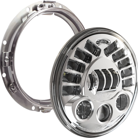 CUSTOM DYNAMICS 7-Inch Adaptive Headlight with Mount - Chrome PB-7A-13-C