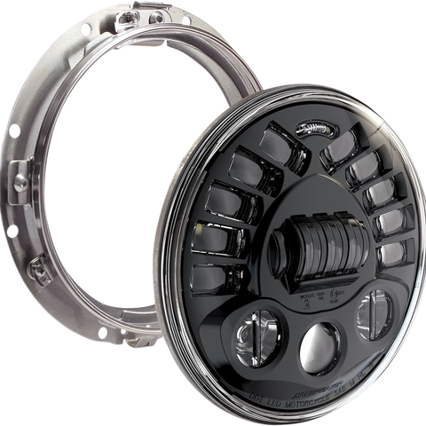 CUSTOM DYNAMICS 7-Inch Adaptive Headlight with Mount - Black PB-7A-13-B