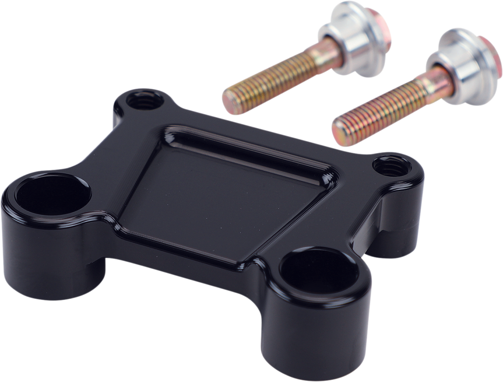 LA CHOPPERS T-Bar Handlebar Adapter for Harley Davidson FLH - Black LA-7415-15B