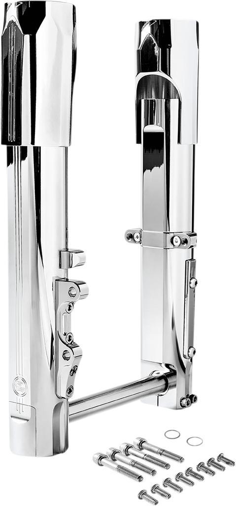 PERFORMANCE MACHINE (PM) Fork Legs - Chrome - Lower - Single Disc 0208-2174-CH - Team Dream Rides