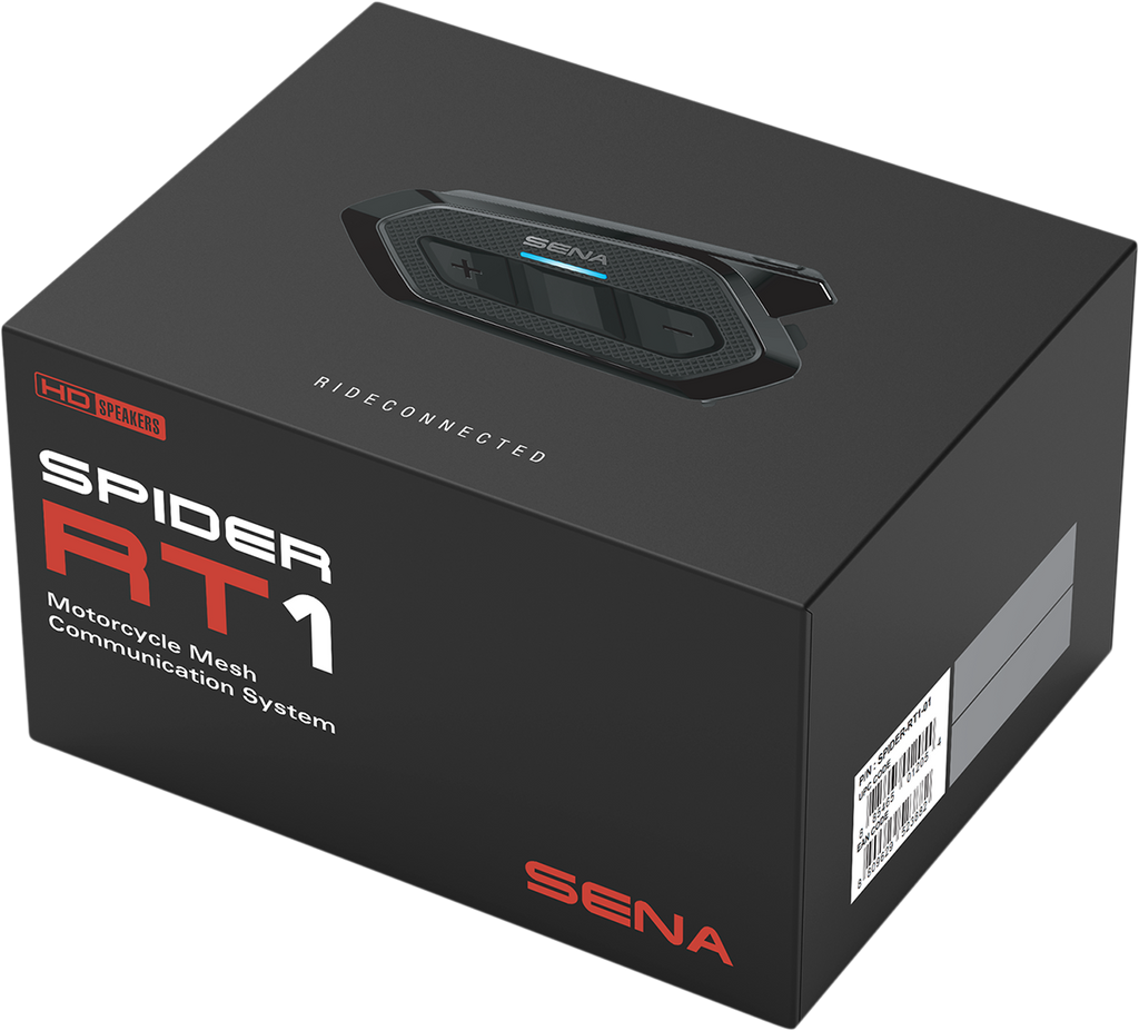 SENA Spider RT1 Communication System Dual Pack - Model SPIDER-RT1-01D with Mesh 2.0 Technology and HD Speakers