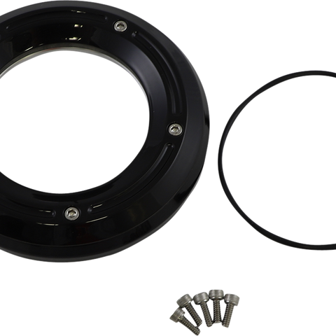 TRASK Assault Derby Cover - Gloss Black - Softail TM-0042BK