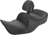 SADDLEMEN Heated Roadsofa* Seat - Carbon Fiber - Includes Backrest - Black - GL H01-07-185BRHCT - Team Dream Rides