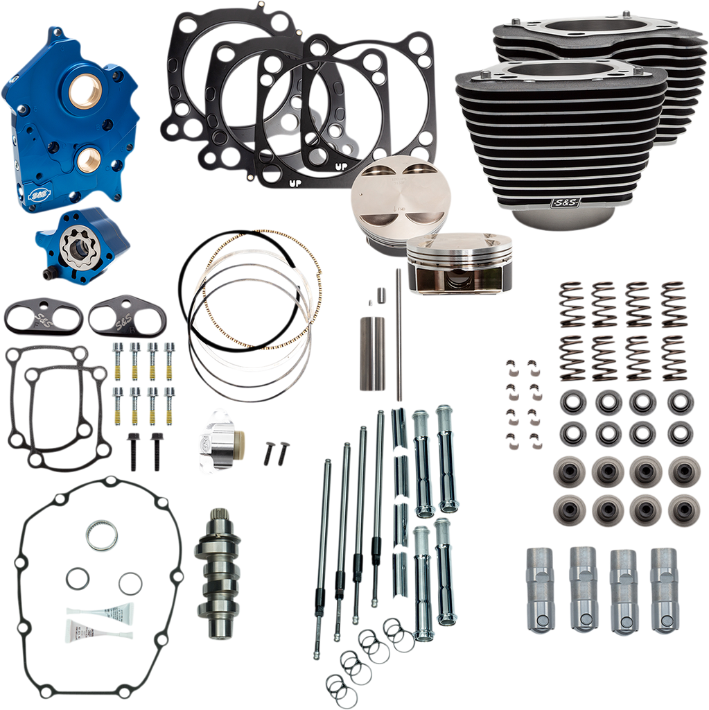 S&S Cycle 124 Inch Power Package Kit with Chain Drive for M8 Engines - Part 310-1050B