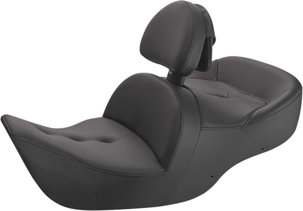 SADDLEMEN Seat - Roadsofa* - With Backrest - Pillow Top - Black H01-07-181BR - Team Dream Rides