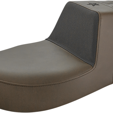 Saddlemmen UN97-06-173BR Front and Rear Motorcycle Seat with Carbon Fiber and GelCore Technology